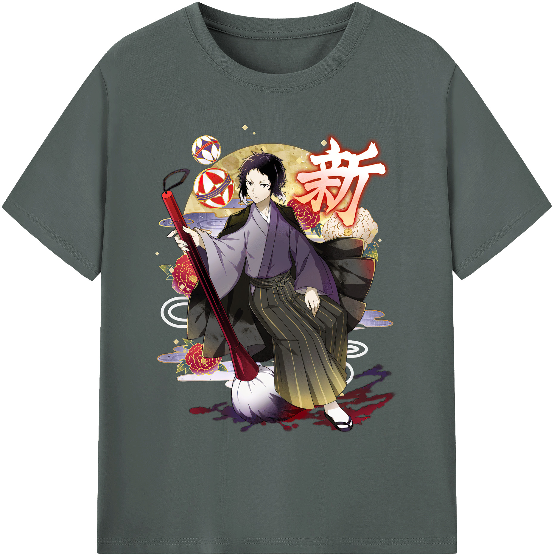 （画像用） 文豪ストレイドッグス Bungo Stray Dogs 綿100％ メンズ半袖Tシャツ｜肌触りやわらか＆通気性